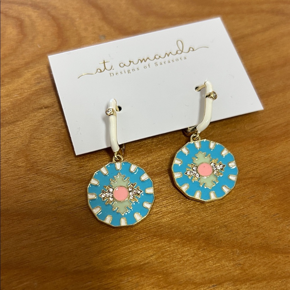 Blue and Pink Earrings